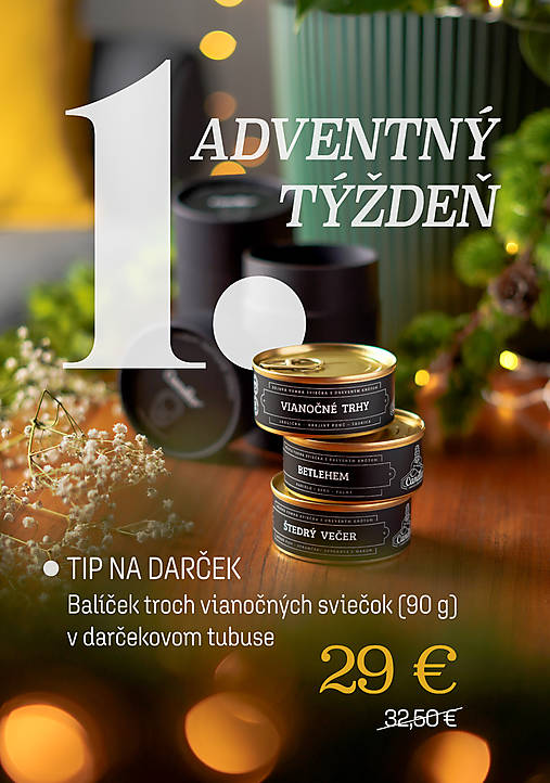 Vianočný balíček malých sviečok