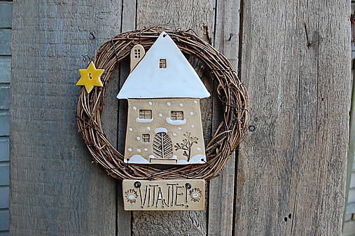 Dekorácie - Domček vo venčeku 47 - stredný - 18003141_