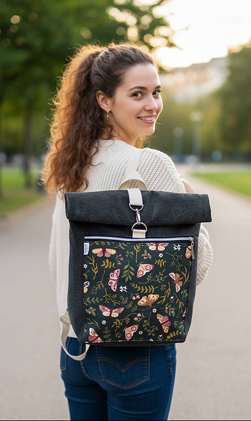 Rolltop rolovací batoh (3 motýle)