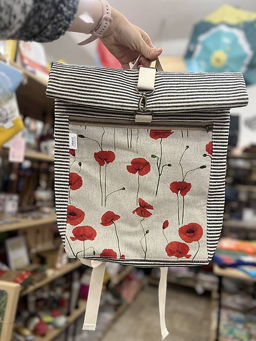 Rolltop rolovací batoh (5 vlčie maky)