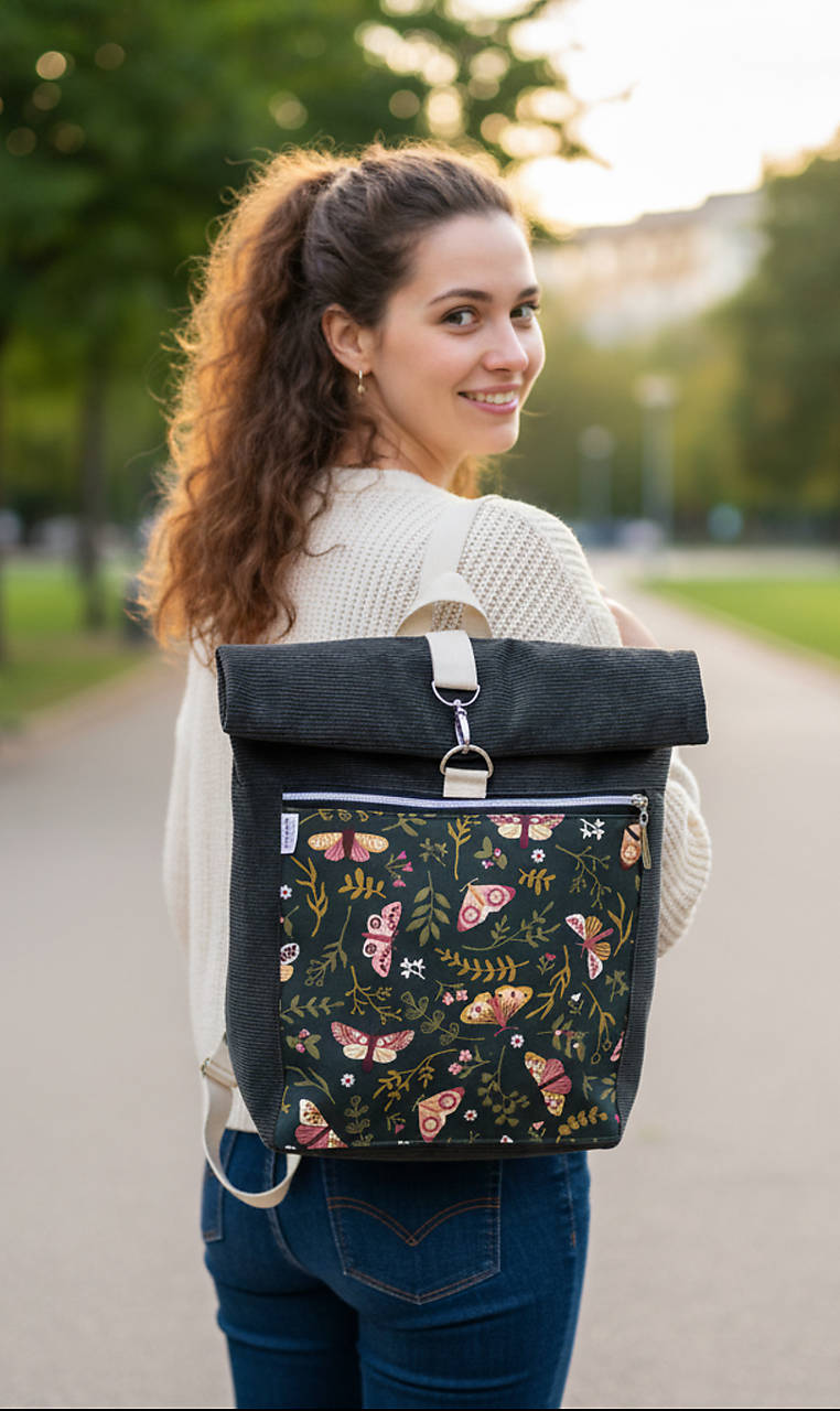 Rolltop rolovací batoh (3 motýle)