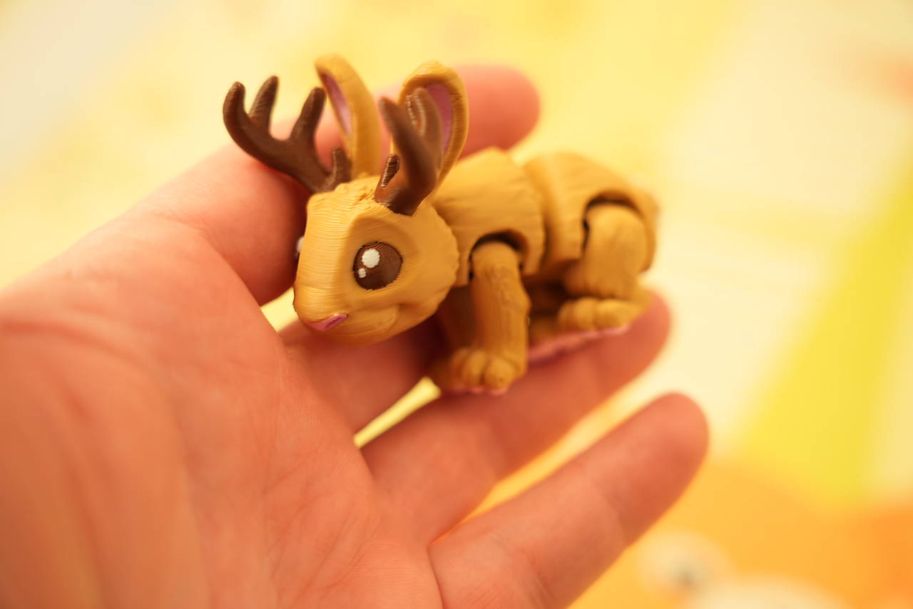 Jeleň-zajko Jackalope – rozkošná figúrka, pohyblivá