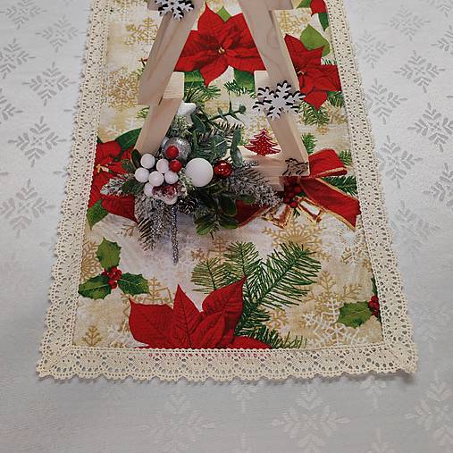 Úžitkový textil - Obrus Vianočná ruža - 18007448_