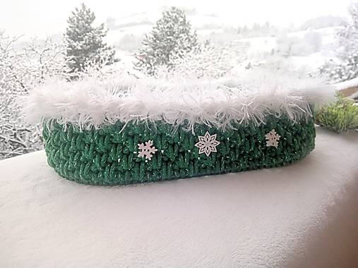 Úložné priestory & Organizácia - Vianoce - Zasnežený košík - 18005775_