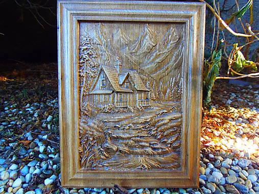 Obrazy - Chata v horách - 18005296_