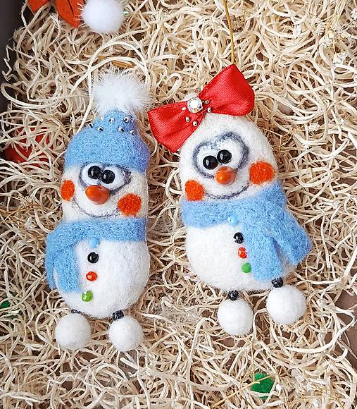 Brošne - Sada snehuliakov (2 brošne) - 18006460_