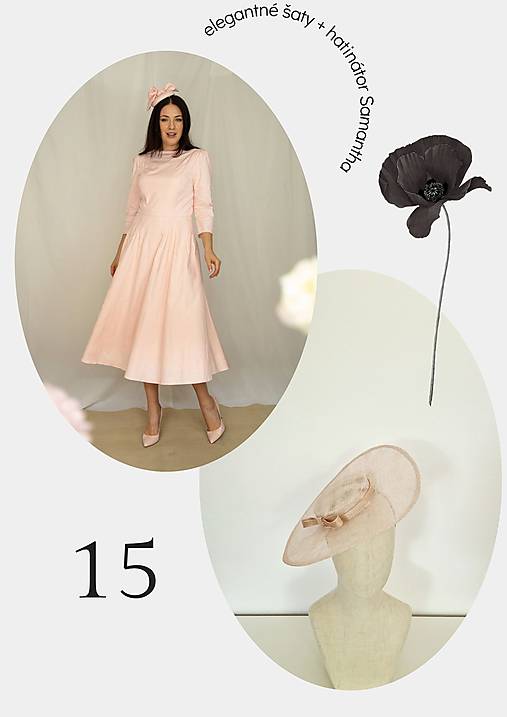 Set - marhuľkové žakárové šaty  a hatinátor Samantha