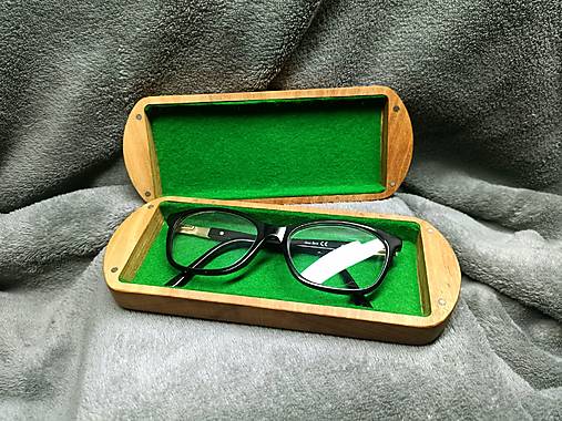 Taštičky - Drevené puzdro na okuliare  orech - 18007585_