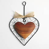 Dekorácie - vianočná dekorácia- drevené srdiečko väčšie - 18008693_
