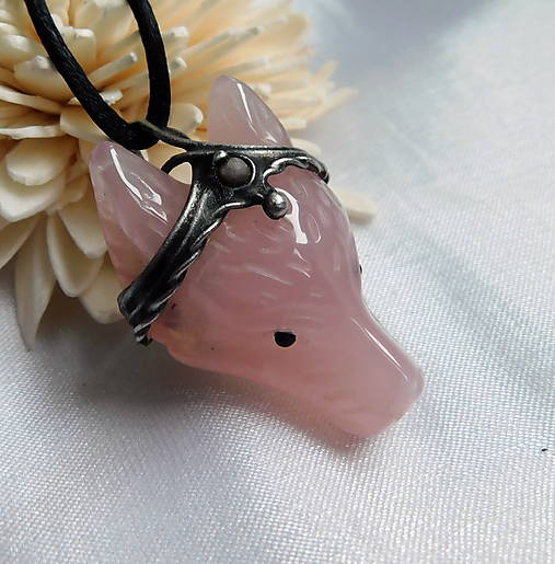 Náhrdelníky - Vlk Nina - ruženín a rubelit - 18009651_