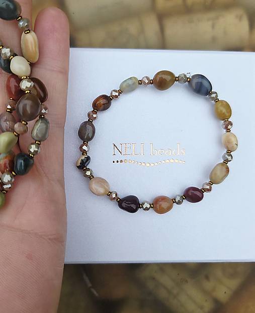 Sady šperkov - Achátový set - 18009026_