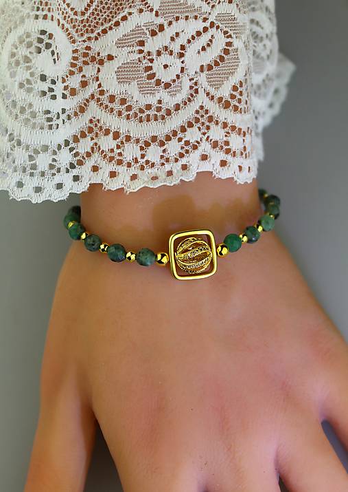Náramky - smaragd náramok luxusný - 18008830_