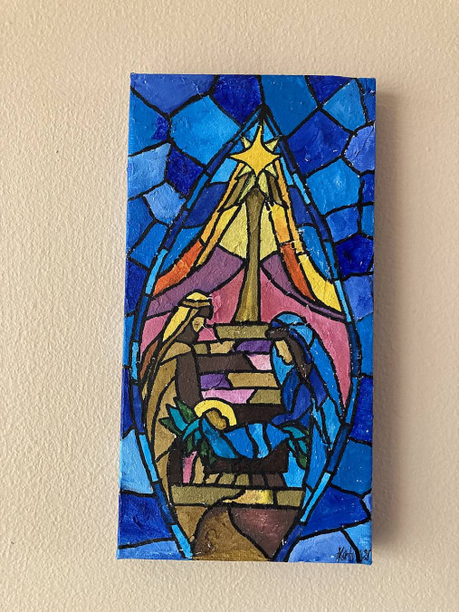 Obrazy - Mozaika vianoc🎄 - 18008428_