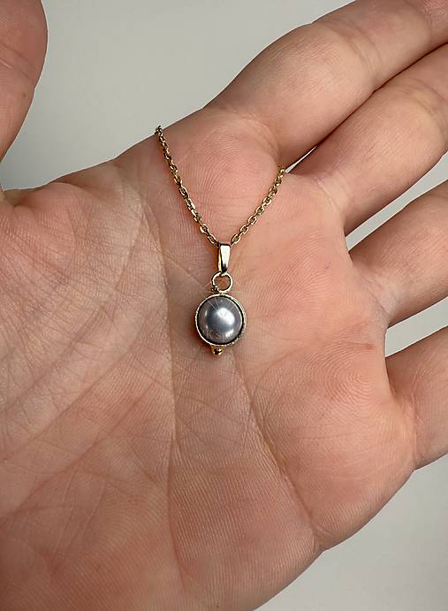 Zlatý 585/1000 prívesok s riečnou perlou