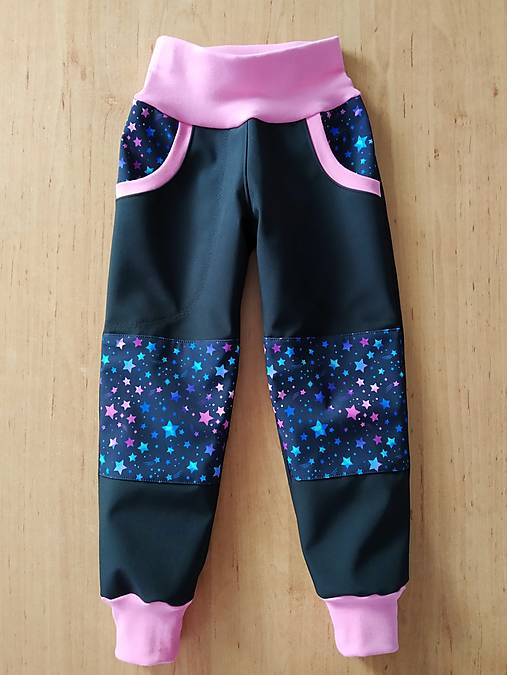 Detské oblečenie - Softshellky zimné hvezdičky - 18009505_