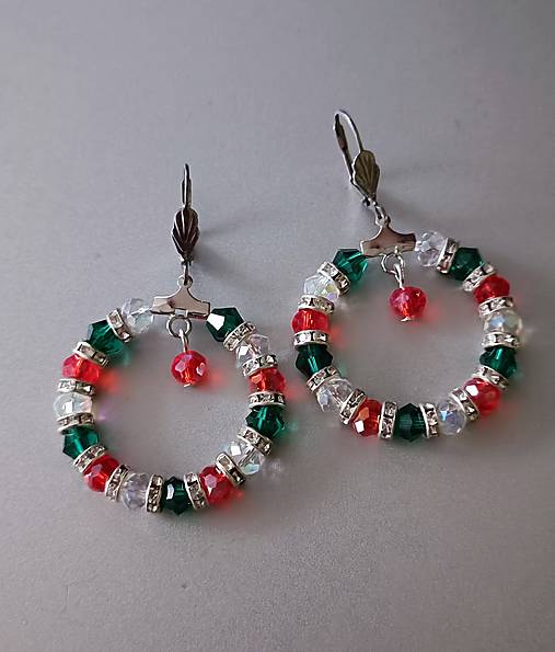 Náušnice - Vianočné náušnice - 18008803_