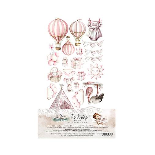 Papier - Scrapbook papier 6x12 The Baby - Girl - 18013467_