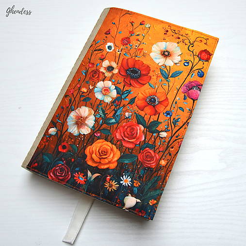 Papiernictvo - Univerzální obal na knihu - Vlčí máky No. 12 - 18012979_