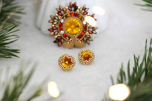 Vianočná sada brošne a náušníc