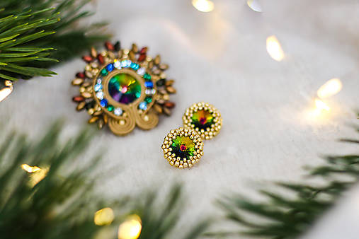 Vianočná sada brošne a náušníc