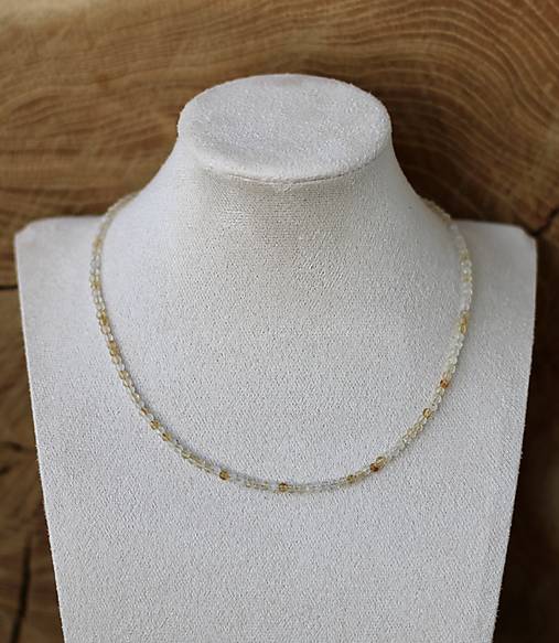 Náhrdelníky - Náhrdelník choker - citrín - 18011095_