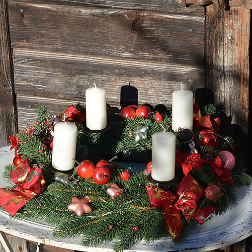 Dekorácie - Adventný svietnik - 18013167_