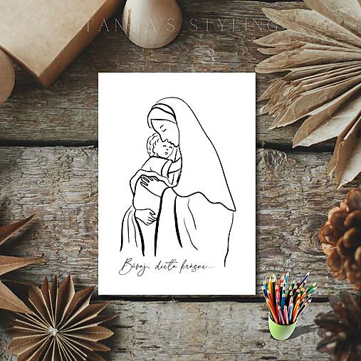 Vymaľuj si pohľadnicu - Vianoce