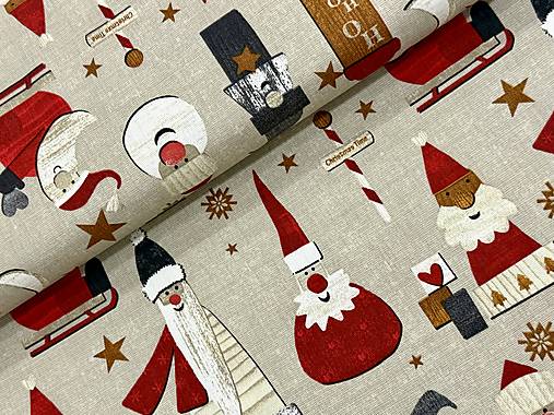 100% BAVLNA DEKOR STOF FRANCÚZSKO  / ZIMA