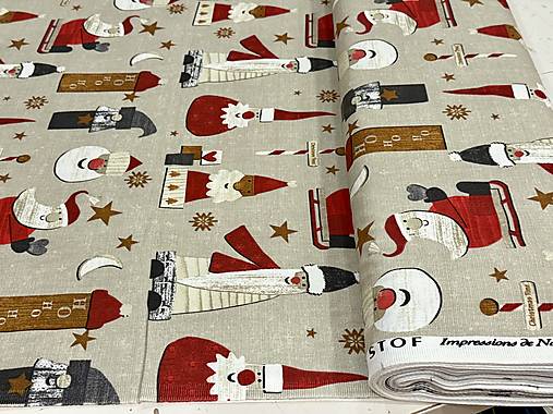 100% BAVLNA DEKOR STOF FRANCÚZSKO  / ZIMA