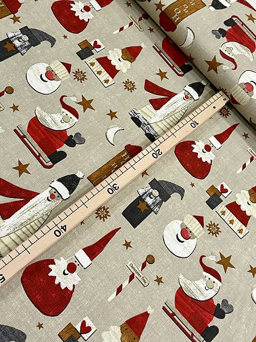 100% BAVLNA DEKOR STOF FRANCÚZSKO  / ZIMA