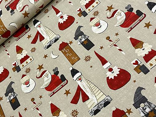 100% BAVLNA DEKOR STOF FRANCÚZSKO  / ZIMA