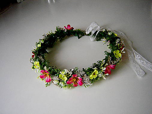 Ozdoby do vlasov - Květinový věneček - 18010803_