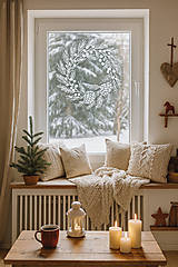 Dekorácie - šablóna ZIMNÉ OKNO - 18012268_