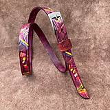 Opasky - Opasok - vínově červený s abstraktním vzorem - užší - 18013948_