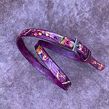 Opasky - Opasok - vínově červený s abstraktním vzorem - užší - 18013949_