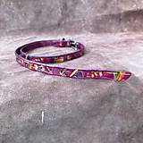 Opasky - Opasok - vínově červený s abstraktním vzorem - užší - 18013950_