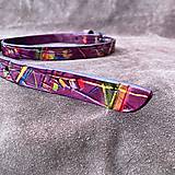 Opasky - Opasok - vínově červený s abstraktním vzorem - užší - 18013951_