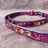 Opasky - Opasok - vínově červený s abstraktním vzorem - užší - 18013953_