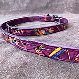 Opasky - Opasok - vínově červený s abstraktním vzorem - užší - 18013954_