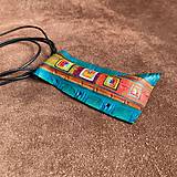 Náhrdelníky - Náhrdelník tyrkys se čtverečky - 18013971_