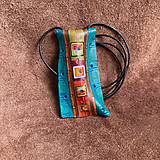 Náhrdelníky - Náhrdelník tyrkys se čtverečky - 18013974_