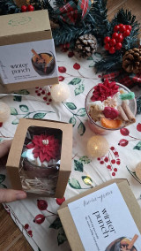 Sviečky - Šľahaná sójová sviečka Winter punch - 18013964_