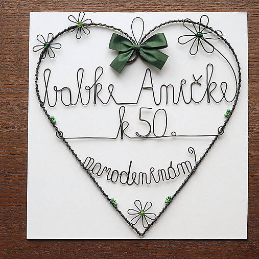 Dekorácie - veľké srdce k narodeninám - 18014331_