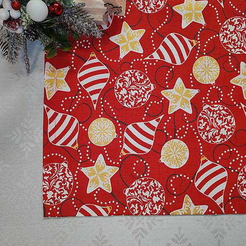 Úžitkový textil - Obrus Vianočné hviezdy - 18015777_