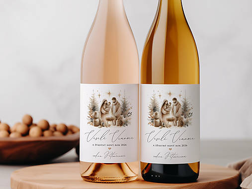 Úložné priestory & Organizácia - Vianočné etikety na fľaše s Jezuliatkom 2 - 18015480_