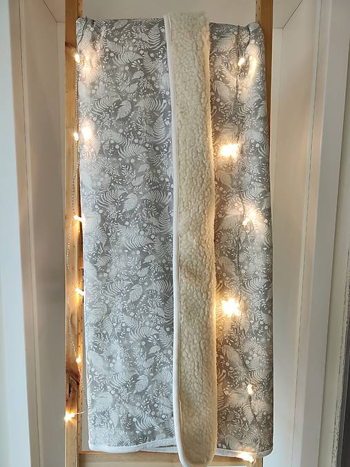 Úžitkový textil - 100% Ovčie runo Merino vo vlase Deka vlnená Baranček Papradie šedé - 18014789_