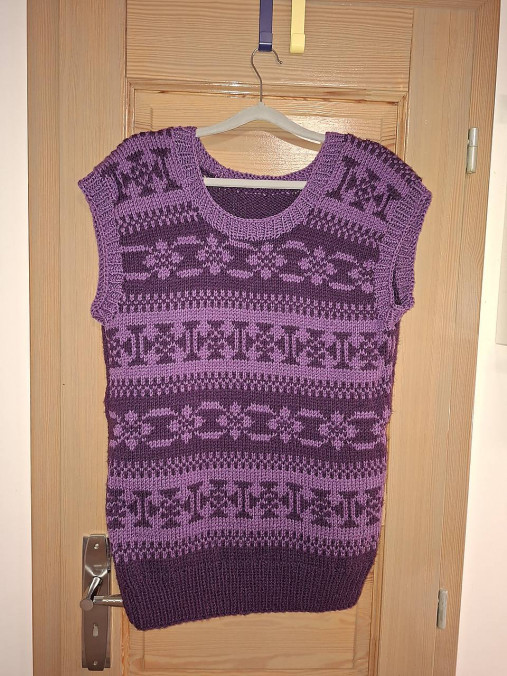 Vesty - Vesta s nórskym vzorom - 18014020_