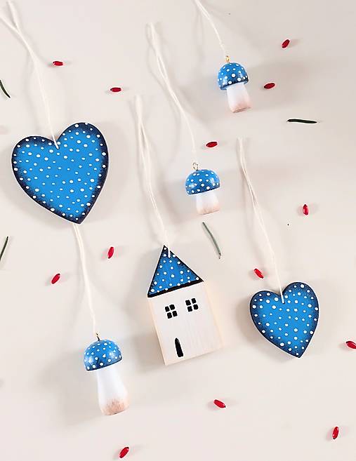 Dekorácie - Zimná sada ozdôb - 18014109_