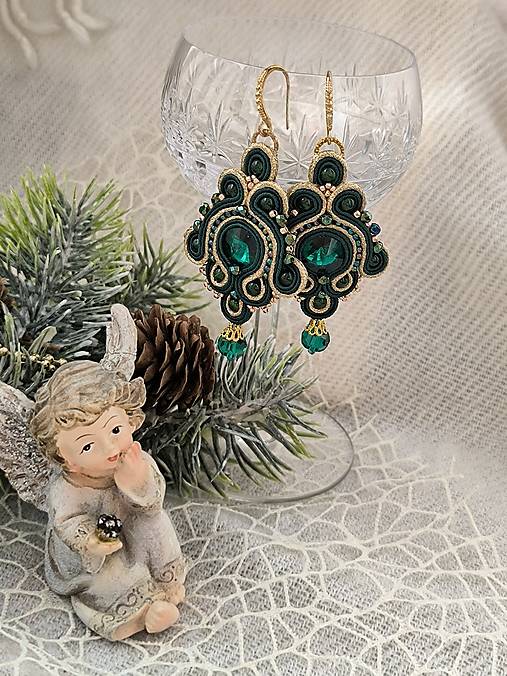 Náušnice - Lela- šujtásové náušnice - 18015872_