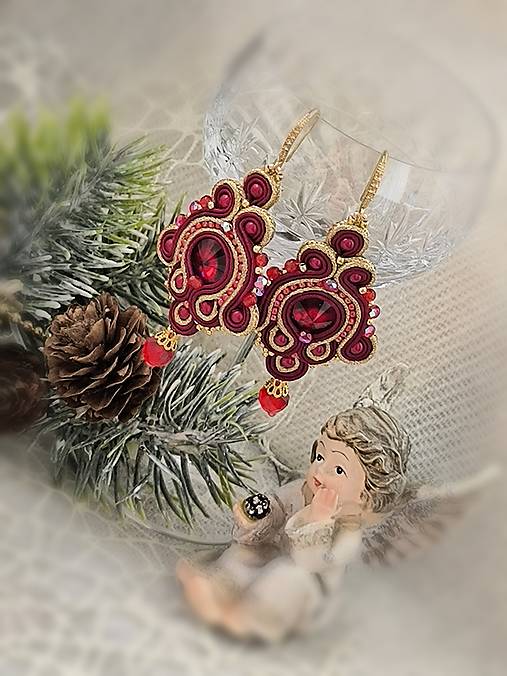 Náušnice - Lela- šujtášové náušnice - 18015928_